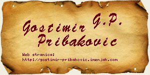 Gostimir Pribaković vizit kartica